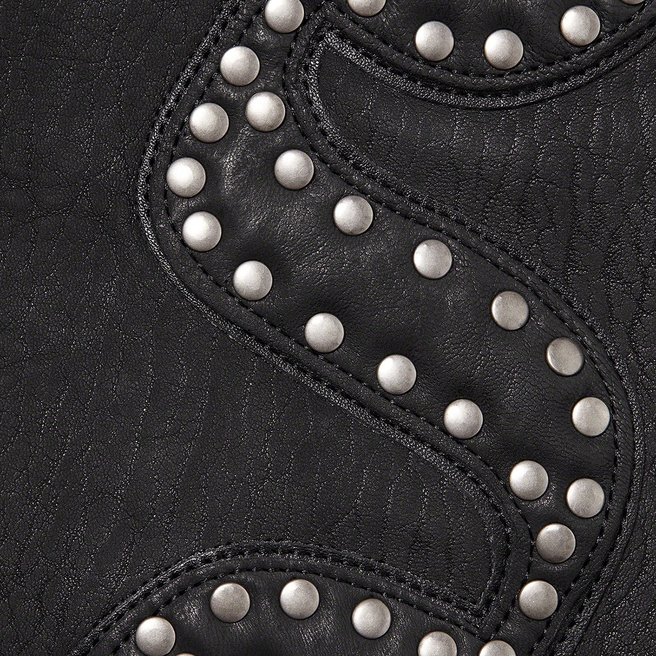 Pebbled Leather Varsity Jacket view 7